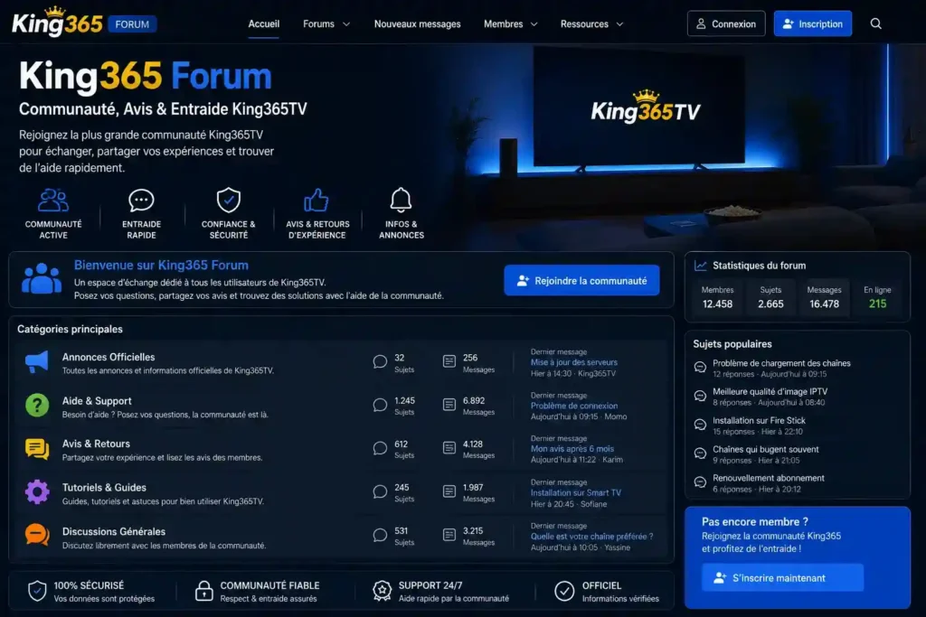 King365 Forum 2026 — Avis Communauté | King365TV officiel