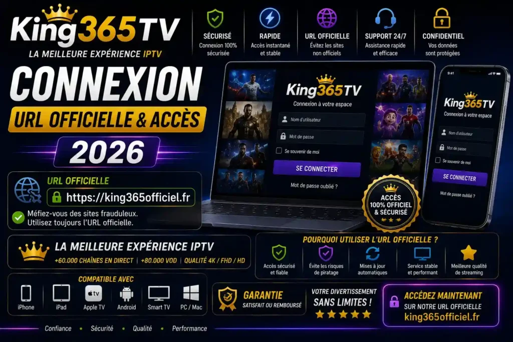 King365TV Connexion 2026 — Se Connecter | King 365 TV officiel
