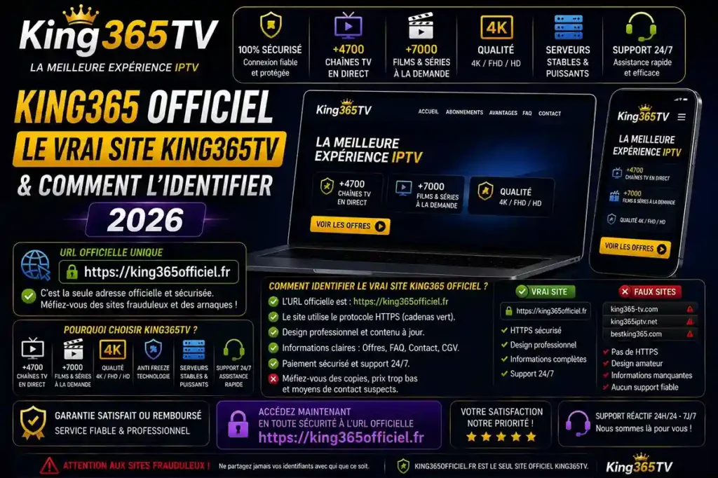King365 Officiel 2026 — Site et Abonnement | King365TV